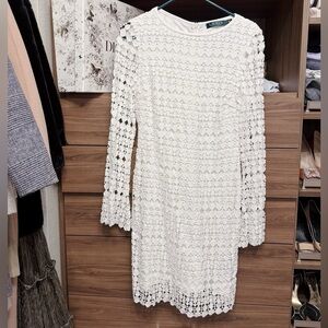 Ralph Lauren Elegant White Lace Dress 4